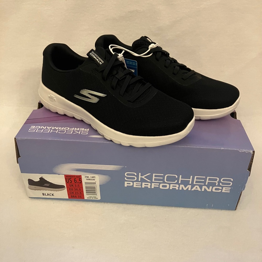 Skechers GOwalk Joy Women's Walking Shoes‎ Black Sneakers Size 6.5 NEW in Box